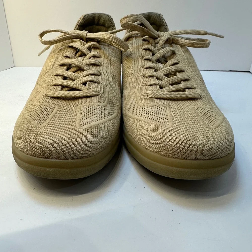 Rothys RS01 Mens Tan Sand Knit Low‎ Top Lace Up Sneakers Size 10